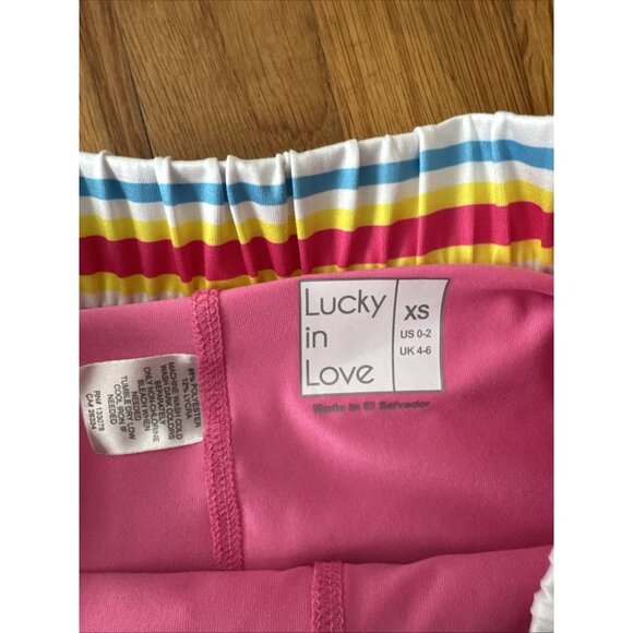 Lucky In Love Women's Novelty High Waist Skort Floral Print Tennis Size XS - Picture 3 of 5